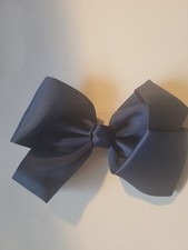 J Crew Satin Ribbon Bow Hair Clip Hair Pin Navy Blue Sold 1 pair - 2pcs