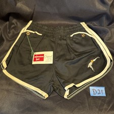 Vintage Mens Jantzen Black Swimming Trunks Swim Shorts White Trim Size 16-18 NWT