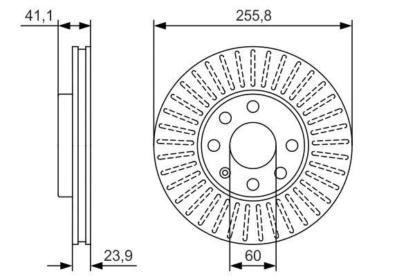 BOSCH Front Brake Disc + Brake Pads + Rear Brake Disc + Brake Pads Fits Opel - Image 2 of 4