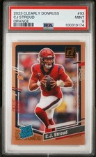 PSA 9 MINT 2023 Clearly Donruss Rated Rookie Orange /75 CJ Stroud RC Texans