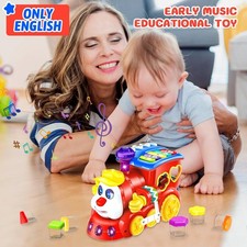 Jouet Enfant 1 an Garcon Fille Train Rouge Jouet Bebe 6 9 12 18 Mois avec Musi