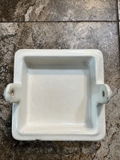 Antique Vtg 1900s Enameled Cast Iron Toilet Paper Holder Salvaged 7x7 Approx