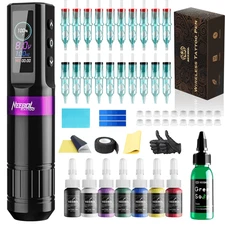 Neebol Tattoo Pen Kit Unibody Tattoo Machine with Needles Tattoo Supply Gift