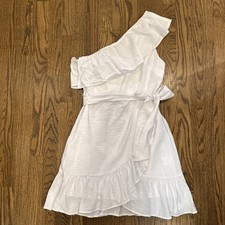 Express One Shoulder Ruffle Wrap Dress Size Small