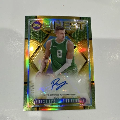 Kristaps Porzingis 2023-24 Topps Finest Flashback Gold /50 #FLA-KP Celtics