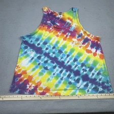 Fruit of the Loom Shirt Mens XL Rainbow Tie Dye Destin Florida Tank Top Beach