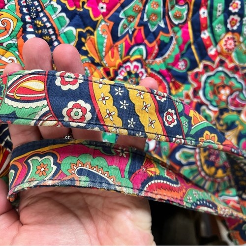 Vera Bradley Orange Blue Green Venetian Paisley Laptop Carryall 3-Zip Bag - 第 5/8 張圖片