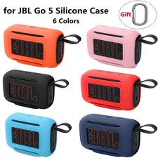 For JBL Go 5 Silicone Case Shockproof Dustproof Full Protective Cover with Hook