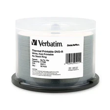 Verbatim DVD-R 4.7GB 16X DataLifePlus White Thermal Printable (95211)