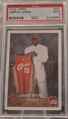 2003 Topps #221 LeBron James Cleveland Cavaliers RC Rookie PSA 9 MINT