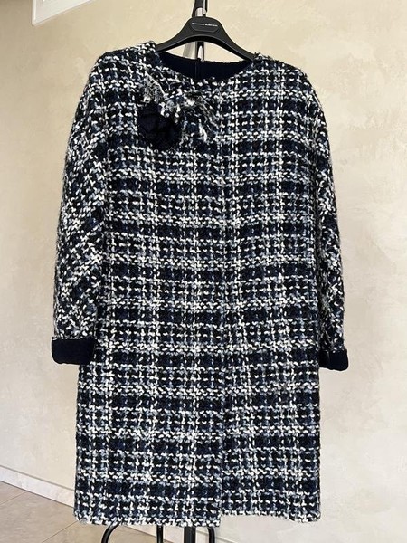 Damen Ermanno Scervino Mantel Navy Wolle 40