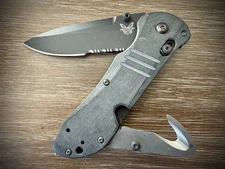 Benchmade Tactical Triage Folding Knife, Strap Cutter, S30V, 917 SBK