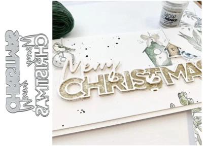 Merry Christmas Letters Metal Die Cuts Stencils DIY Scrapbooking Album Paper