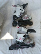 Bladerunner Twist 1-4 Rollerblades Girls Skates ABEC3 White/Gray GUC