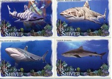 2021 Topps Allen & Ginter Deep Sea Shiver Lot of 4 Great White, Tiger, Leopard+ 