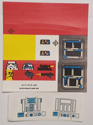 Vintage Star Wars Imperial Troop Transport Replacement Toy Stickers Peel & Stick