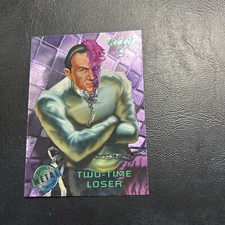 B30s Batman Forever 1995 DC Comics Fleer Metal #56 Two Time Loser Two Face