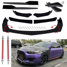 Glossy Black Front Bumper Lips Splitter Lower Spoiler Body Kits For Hyundai