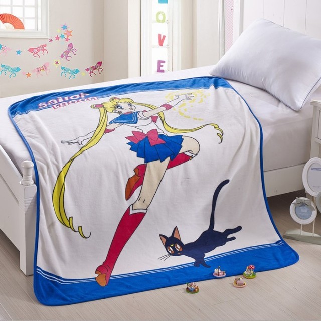 Sailor Moon Super Group In Sky Anime Throw Blanket ...
