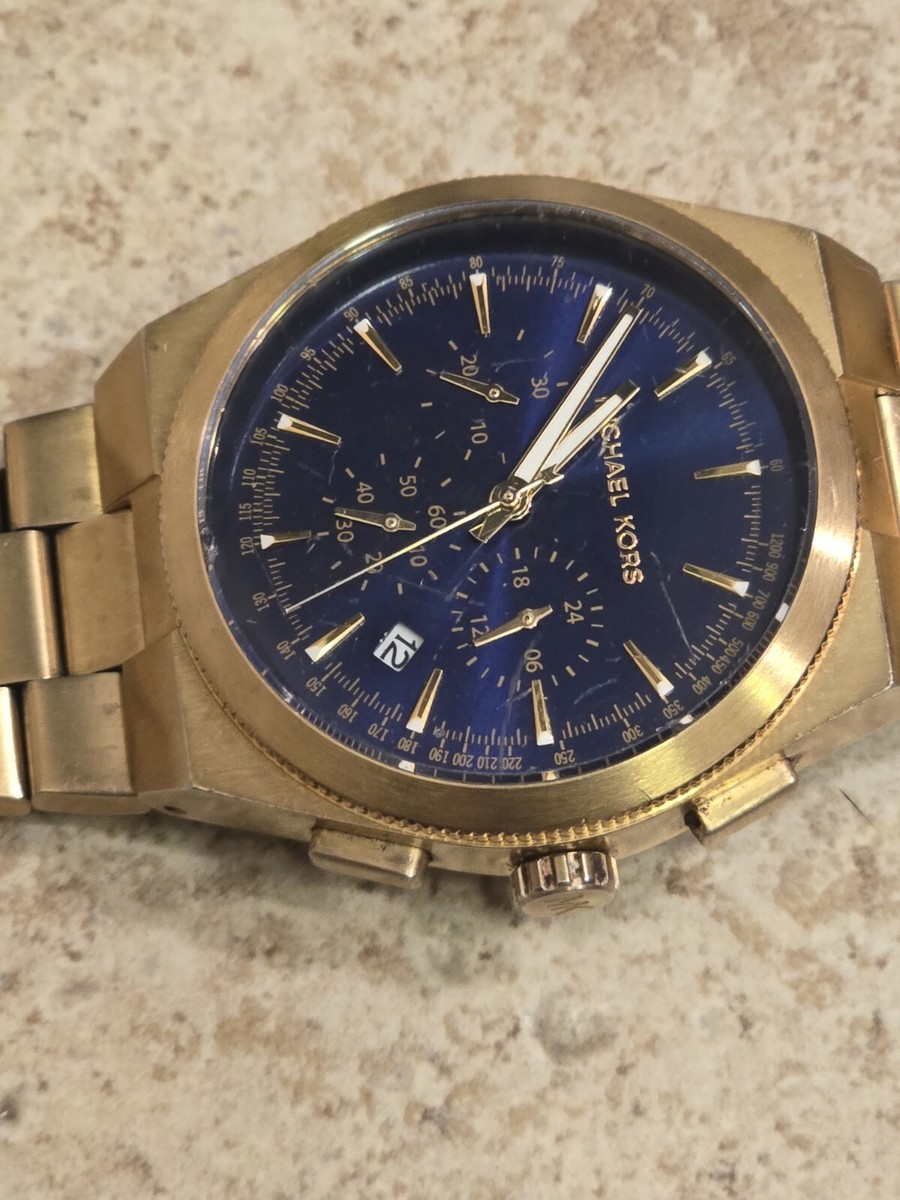 MICHAEL KORS MK8338 LEXINGTON MENS GOLD STAINLESS STEEL WATCH