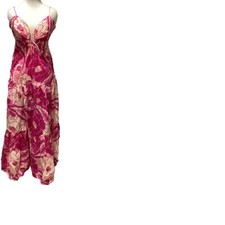 Farm Rio Cut Out Halter 100% Cotton Dress—Anthropologie—Pink Combo Size XL—#770