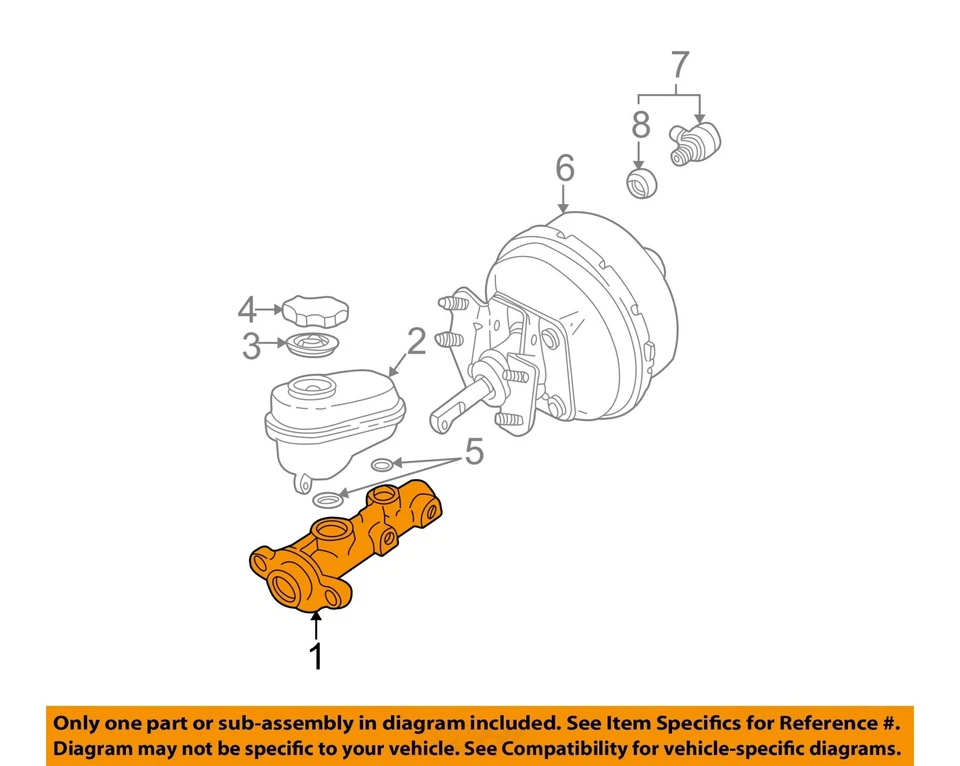 Cilindro maestro de freno usado se adapta a: Chevrolet Camaro 1999 grado A Foto 3 de 4