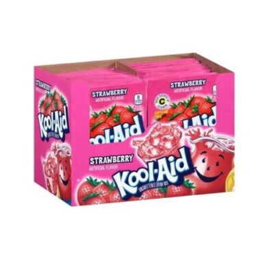 Kool-Aid Soft Drink Mix Delicious Strawberry Unsweetened (48 Pack)