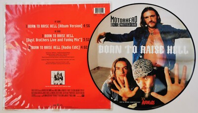 Motorhead 12'' Born To Raise Hell PICTURE DISC 1994 + Insert 3 Track Remix