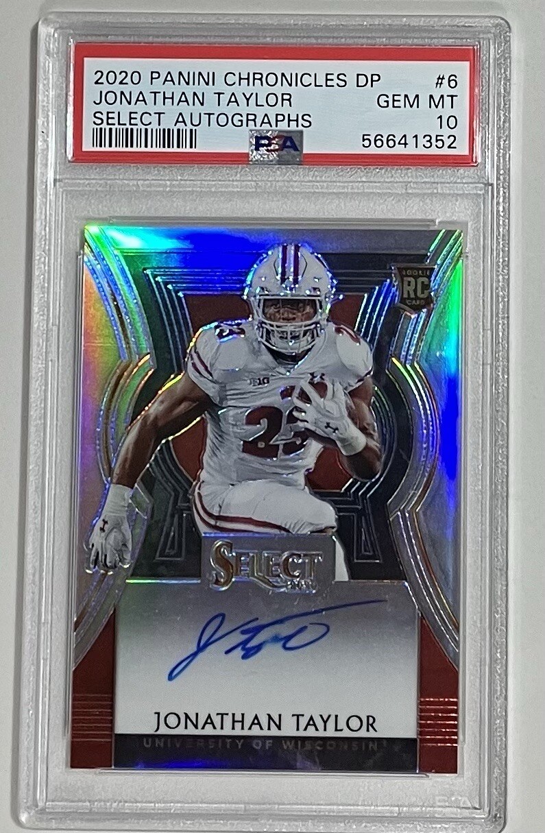 Jonathan Taylor Panini Chronicles Draft Picks Select Autographs #6 Base