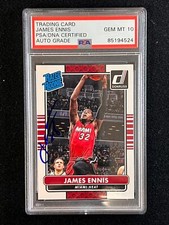 2014-15 Panini Donruss Rookie #222 JAMES ENNIS Signed Card AUTO 10 PSA/DNA Slabb