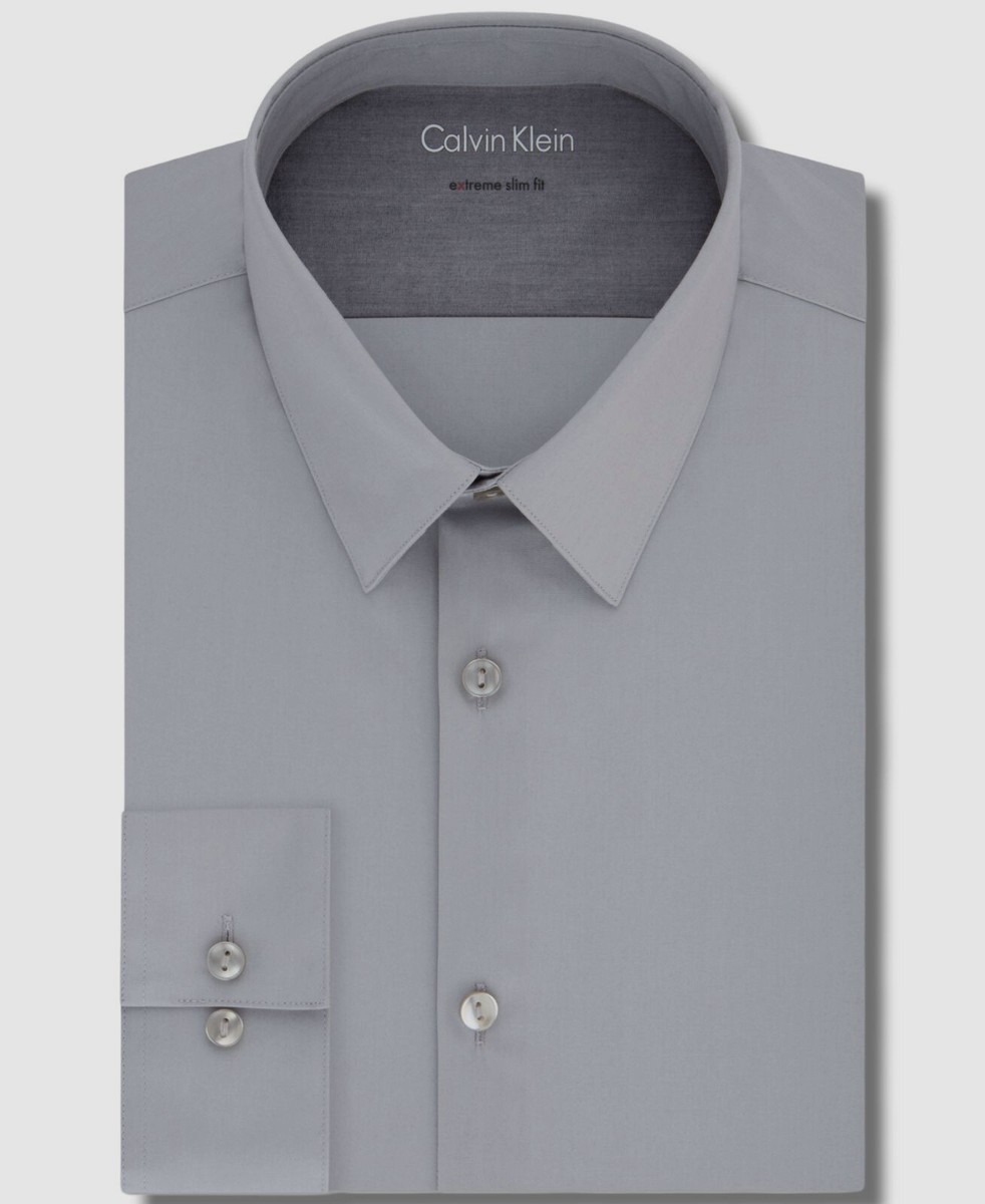 Calvin Klein Extra-Slim Fit Solid Dress Shirt, Men's, Size: 16-16.5-36 Calvin Klein Extra-Slim Fit Solid Dress Shirt, Men's, Size: 16-16.5-36