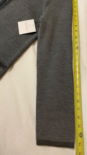 ❤️🔥Elegant Ellen Tracy Wool Blend Gray Cardigans Open Front Sweater Pocket L - Picture 8 of 9