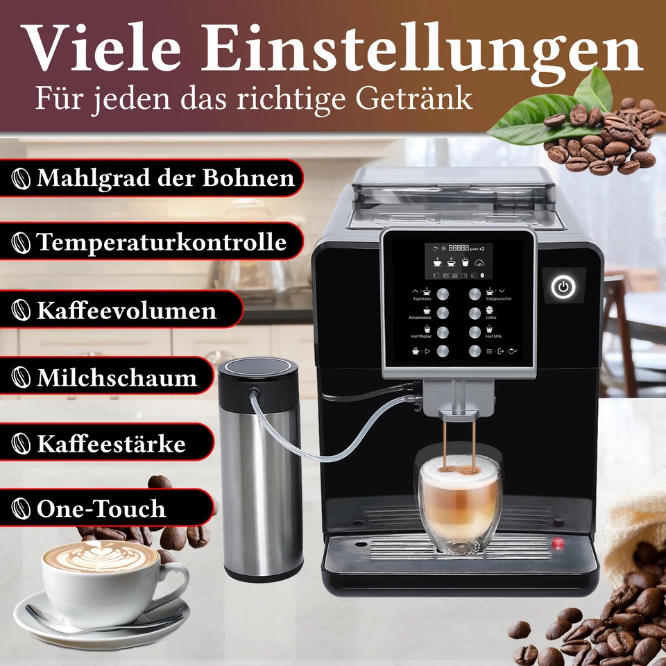 Acopino Clivia One Touch Kaffeevollautomat,Cappuccino und Latte auf Knopfdruck,G - Bild 2 von 4
