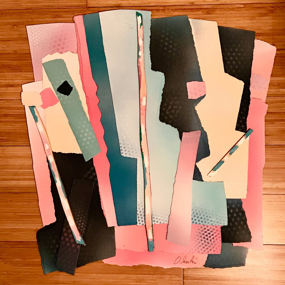 GREG OCHOCKI Original, Signed, Mixed Media, Acrylic, Paper, Wood
