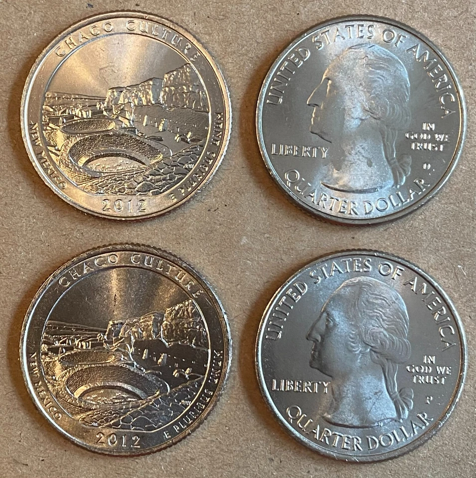 USA: Chaco Culture National Historical Park Quarter 2012, New Mexico, Mint D + P - Bild 1 von 1