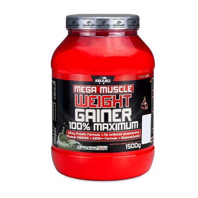 (13,33 EUR/kg) BWG Mega Muscle Weight Gainer 1500g - versch. Geschmäcke