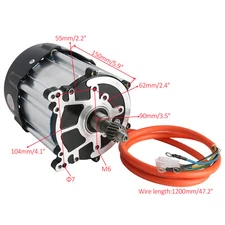 Front + Rear Axle Kit 1000W 1500W Differential Motor Tire Brake Steering Knuckle