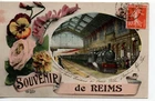 REIMS - Marne - postcard 51 - souvenir cards - souvenir of Reims train in station