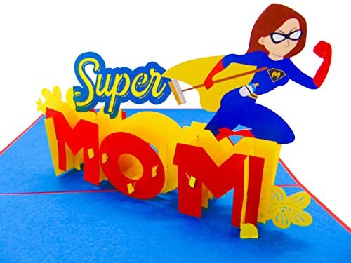 Pop Up Karte, 3D Popup Grußkarten, für Geburtstag, Valentinstag, Super Mama - Bild 3 von 8