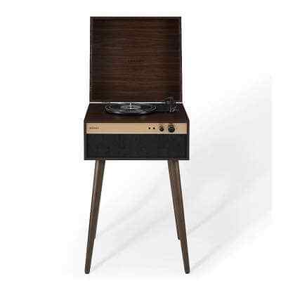 Crosley Jasper Tisch-Stil Plattenspieler mit Bluetooth Walnuss Vinyl Plattenspieler