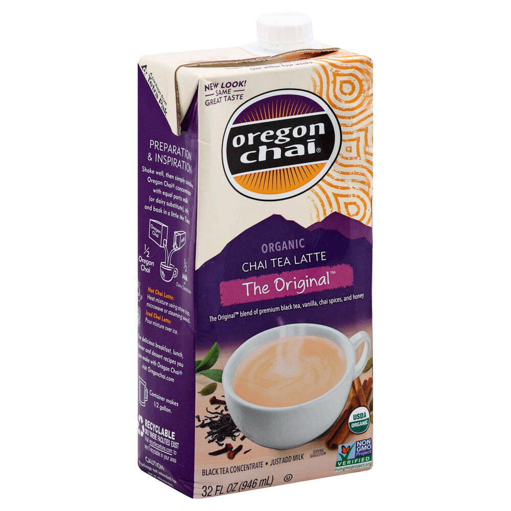 Oregon Chai Organic Оригинальный концентрат латте-чая Oregon Chai в упаковке 32 жидких унции