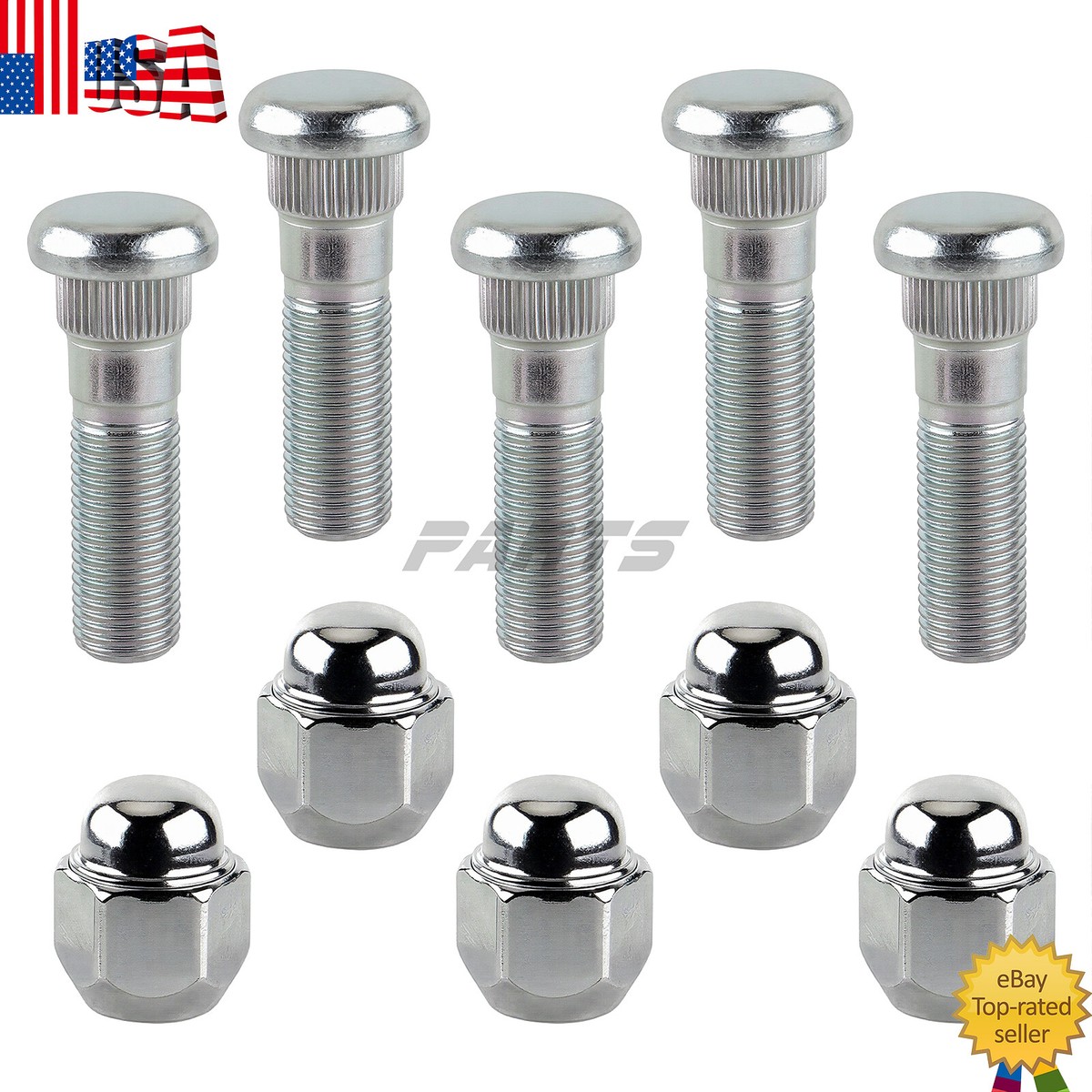 【Gemix10】ミュウAR 　センタリング10！！ Wheel Lug Stud Hub 12x1.25 + Lug Nut Chrome for 2008-2019 Subaru