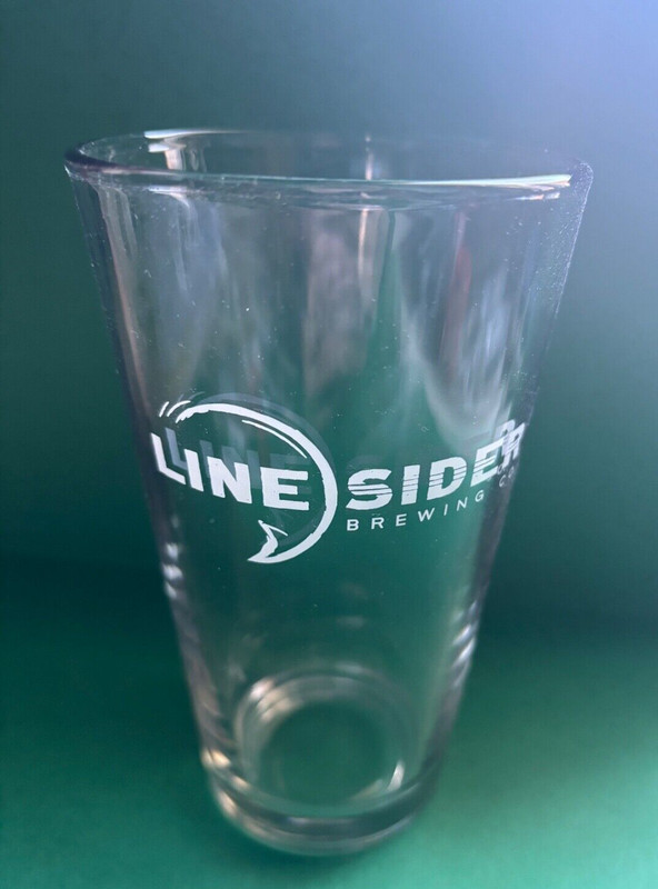 RARE LINE SIDER BREWING BEER PINT GLASS WEST GREENWICH RHODE ISLAND BREWERY