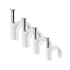 Cable Clips, 400 Pcs, 4mm 6mm 8mm 10mm, Ethernet Cable Clips, RG6 RG59 CAT6 RJ45
