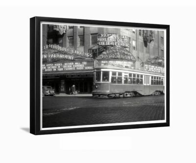 Paramount Theater Brooklyn New York Trolley 1940s Framed Photo 8x10