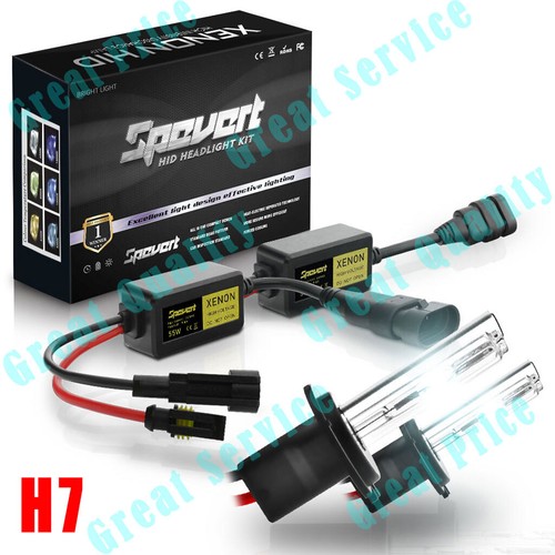 H7 Xenon HID CONVERSION KIT Pair 55W Hi/Lo Beam Bulbs Slim Ballasts 6000K-12000K - Picture 13 of 14