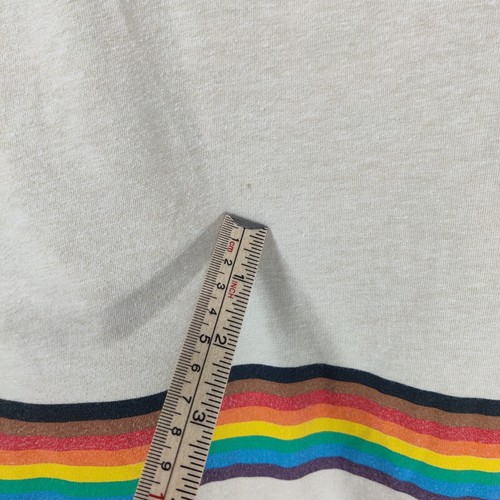 REI Co-Op T-Shirt Mens XS Beige Outdoors Hike Rainbow Tee Outside with Pride - Picture 5 of 8