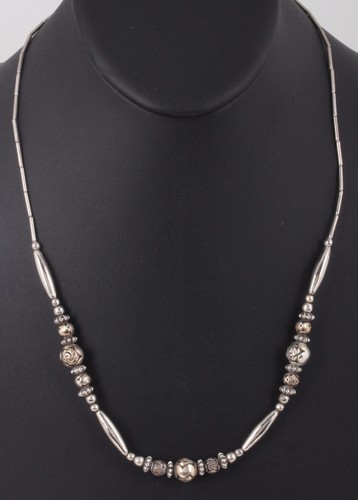 FASHION SILVERTONE BEADED NECKLACE 7916