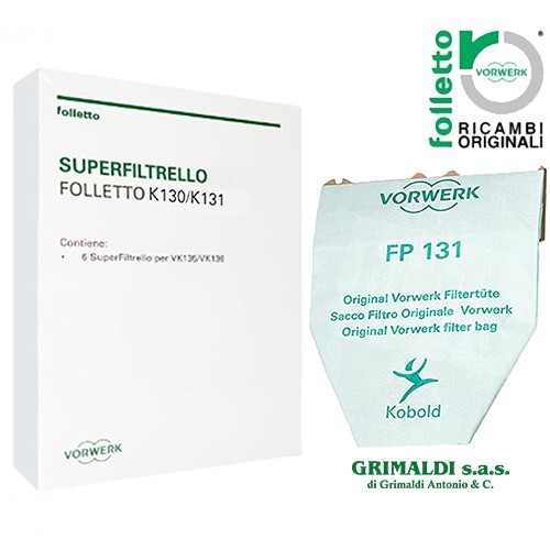 8 Sacchetti Per Aspirapolvere Vorwerk Folletto VK130 VK131 - Foto 9