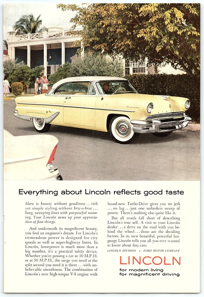 Lincoln Premiere 1956 cupé color vintage impreso revista anuncio Z1137 Foto 2 de 3
